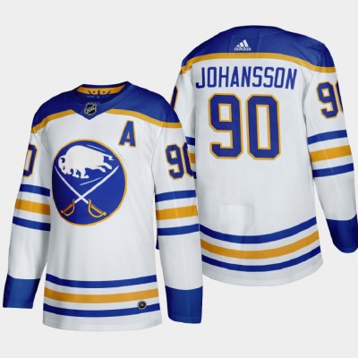 Buffalo Buffalo Sabres #90 Marcus Johansson Men's Adidas 2020-21 Away Authentic Player Stitched NHL Jersey White Men's